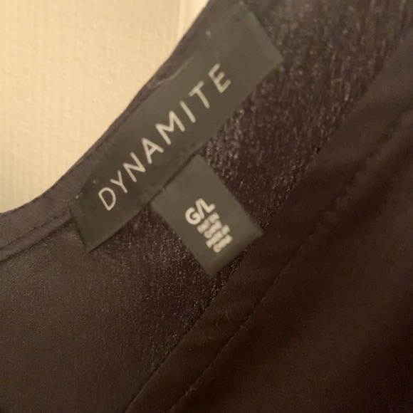 Dynamite Black Silk Tank Top - Picture 3 of 4